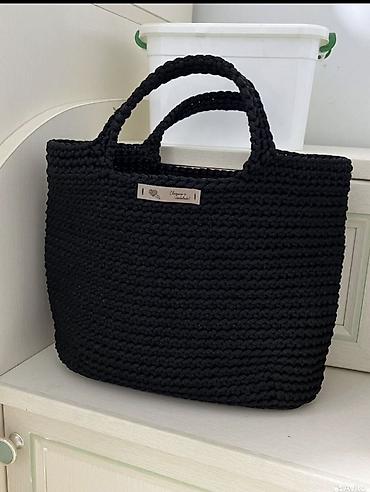 Классические сумки: Сумка ручная работа из хлопкового шнура — 2