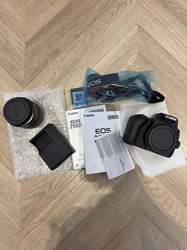 canon 250d: Fotoaparat əla vəziyyətdədir və tam işləkdir. Heç bir texniki problemi — 6