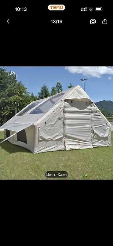 Çadırlar: Böyük ailəvi düşərgə çadırı – rəng: xaki - Ölçülər: 400 sm (uzunluq) — 3