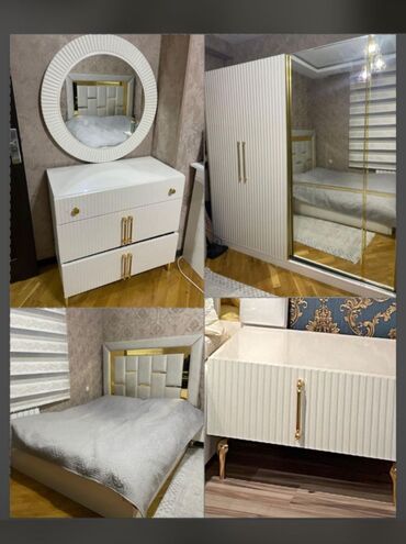 Güzgülər: İkinəfərlik çarpayı, Dolab, Termo, 2 tumba, İşlənmiş