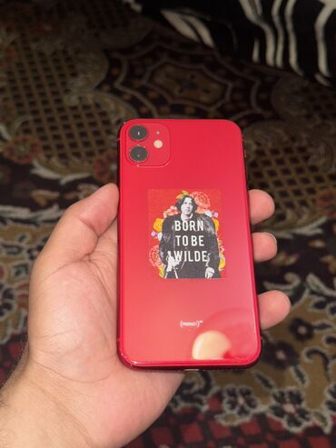 iphone 11 на запчасти: IPhone 11, Б/у, 128 ГБ, Красный, Чехол, 72 %