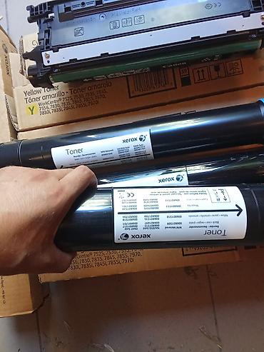 Ofis avadanlığı: Xerox orijinal toner kartricləri dəsti + Canon imaging drum — 4