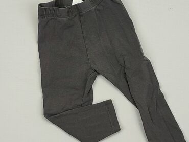 czarne spodnie z zamkami na nogawkach: Легінси, H&M, 6-9 міс., стан - Дуже гарний