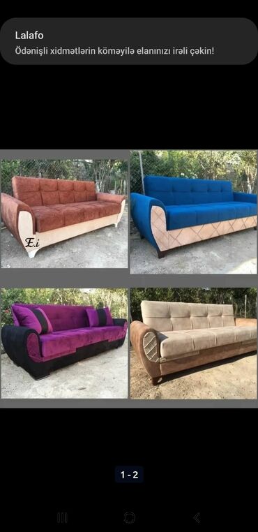 mebel divan: Künc divan, Qonaq otağı üçün, Bazalı, Açılan