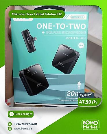 mikrofon almaq: 🔥 Mikrofon Yaxa 2 Ədəd Simsiz Telefon Remax K12 ✅ Marka: Remax ✅ — 1