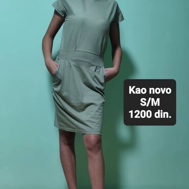 tamno zelene haljine: 0101 Brand S (EU 36), bоја - Zelena, Kratkih rukava