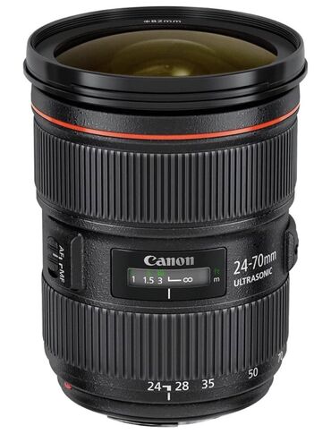Obyektivlər və filtrləri: Canon EF 24-70 mm f/2.8L II USM Lense, demək olar təzədir, korobkası