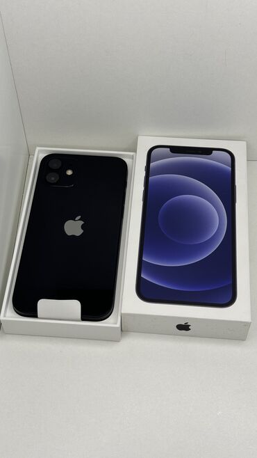 Apple iPhone: IPhone 12, Б/у, 128 ГБ, Jet Black, Коробка, 85 %