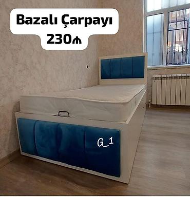 Bazalı tək nəfərlik çarpayı – 230₼ - Ölçü: tək ölçü (uşaq, yeniyetmə