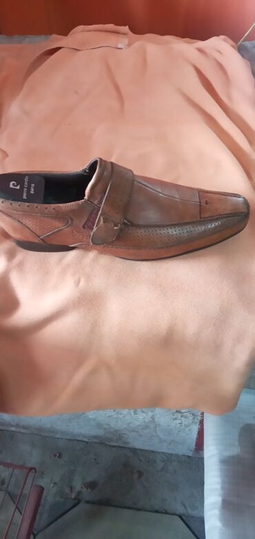 Мужская обувь: Туфли кожаные б/у стелька ортопедическая цвет коричневый размер