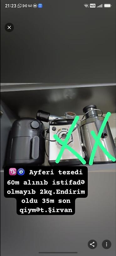 par utusu qiymeti: KUMTEL FastFryer hava fritözü (model HAF-05) - Güc: 900W - — 1