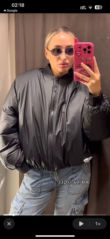 Botinkalar: Zara qadın Bomber. oversize model olduğuna göre Xs S M razmerlere de