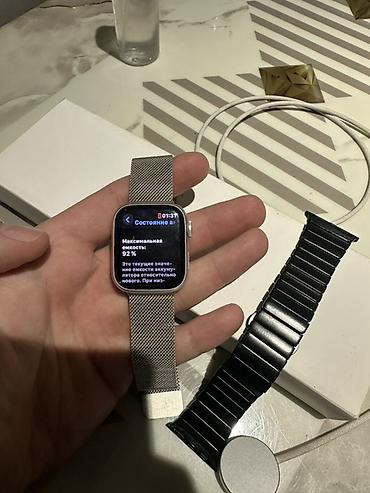 apple whatch 3: Apple Watch seria 9 (41mm) (alüminium gövdə, gümüş rəng) + aksesuarlar — 2