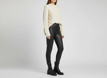 stradivarius buty wyprzedaz: Stradivarius, Leggings Eco-leather for women, size L