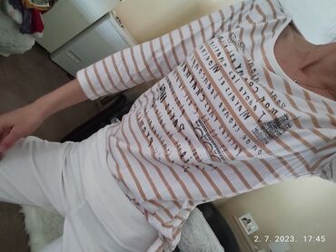 rolke zara: S (EU 36), Cotton, Stripes, color - White