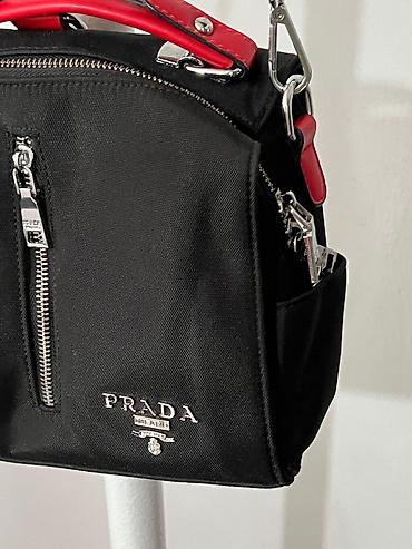 Классические сумки: Классическая сумка, Prada, Китай, Материал: Комбинированный материал, Застежка на молнии, Женские, Новый — 9