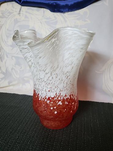 Vaze i saksije: Murano vaza,rucni rad 1960,70ta.god. Vaza murano,splatter glass- — 8