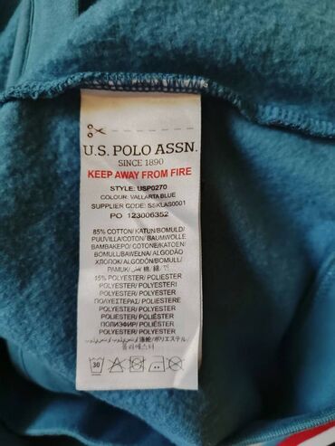 Duksevi: Duks, S (EU 48), U.S. Polo Assn, bоја - Svetloplava, Sa rajferšlusom — 3
