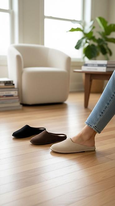 corab sekilleri: Ev üçün uniseks toffilər – minimal dizayn, yüngül və rahat. - Model — 1