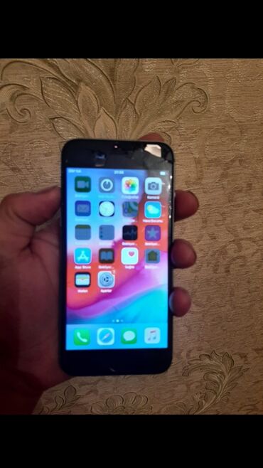 Apple iPhone: IPhone 6, 32 GB, Matte Silver, Zəmanət, Qırıq, Barmaq izi