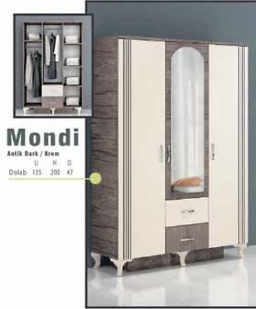 ucuz skaflar: Mondi paltar dolabı – Antik Dark/Krem rəng kombinasiyası. Fabrik — 1