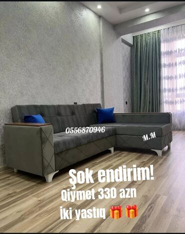 Sifarişlə divanlar: Künc divan, Qonaq otağı üçün, Parça, Bazalı, Açılan, Kitab — 9
