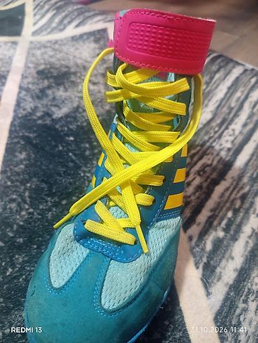 обувь для мини футбола в зале: Детские кроссовки/ботинки Adidas, высокие - Яркий дизайн: сочетание — 5