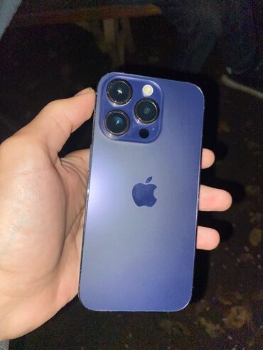 2 əl soyuducular: IPhone 14 Pro, Deep Purple, Face ID