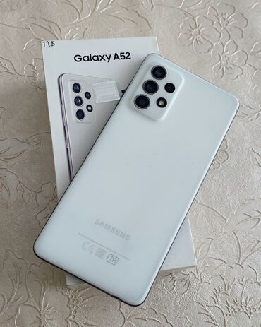 samsung galaxy a72 qiymeti: Samsung Galaxy A52, 128 GB, rəng - Ağ, Barmaq izi, İki sim kartlı, Face ID