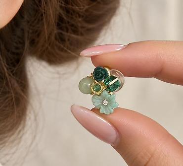 завивка волос: 🎁 Bijutetiya dəsti – qolbaq və sırğa 💎 firuzəyi və zümrüd Rəng — 2