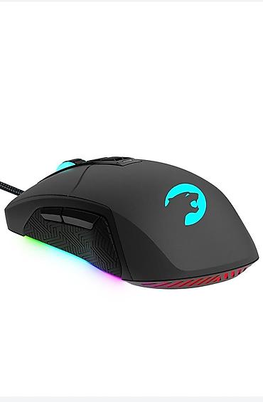hp notbuk: RGB işıqlı oyun maususu - USB naqilli bağlantı, toxumalı möhkəm kabel — 1