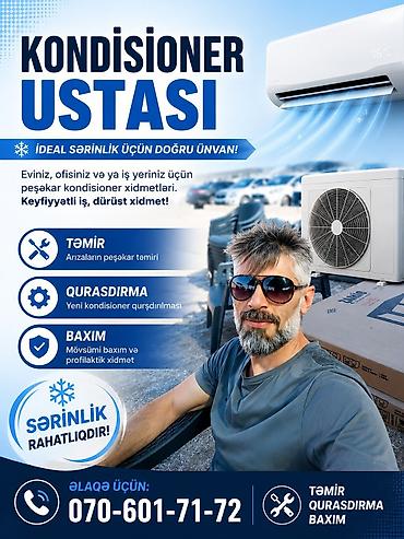 qaz: Kondisioner ustası təmir quraşdırma yuyulması qaz vurulması boruların — 1
