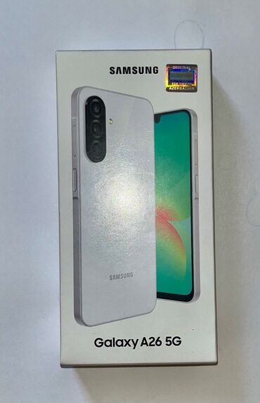 samsunq s20: Samsung Galaxy A26, 128 ГБ, цвет - Белый, Отпечаток пальца, Две SIM карты