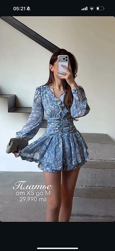Повседневное платье, Короткая модель, Шифон, XS at lalafo.kg Повседневное платье, Короткая модель, Шифон, XS