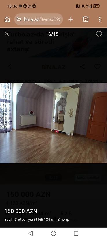 balaxanı satilan evler: 3 otaqlı, Yeni tikili, 134 kv. m — 6