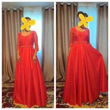 Вечерние платья: Вечернее платье, А-силуэт, 42 (S), Рукава: Кружевные, Закрытое декольте — 12