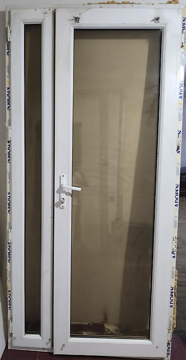PVC şüşəbənd qapı-pəncərə bloku - Material: ağ PVC profil (AdoPen