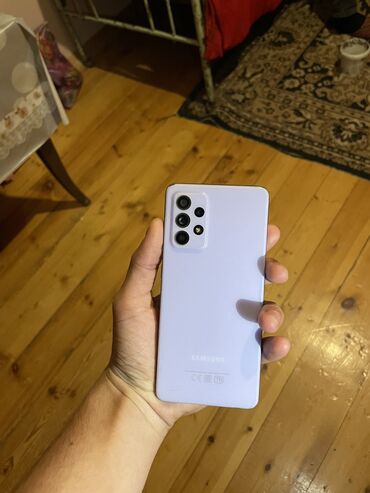 telefo: Samsung Galaxy A52, 128 GB, rəng - Bənövşəyi, Barmaq izi, Face ID