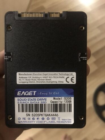 Operativ yaddaş (RAM): SSD disk 120 GB, Yeni