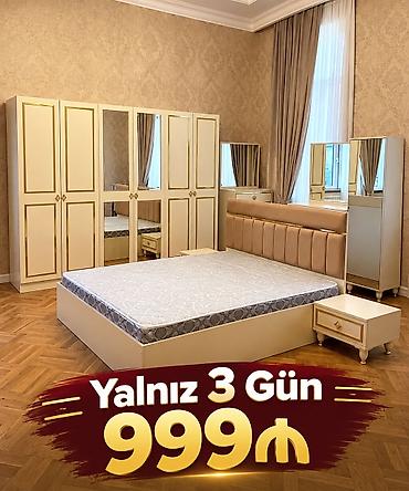 Yataq otağı dəsti Tərkib: - Geniş altıqapılı qarderob (güzgülü bölmə)