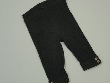legginsy bawełniane czarne: Legginsy, 3-6 m, stan - Bardzo dobry