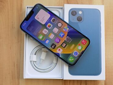 iphone 13 ikinci əl: IPhone 13, 128 GB, Sierra Blue, Zəmanət, Simsiz şarj, Face ID