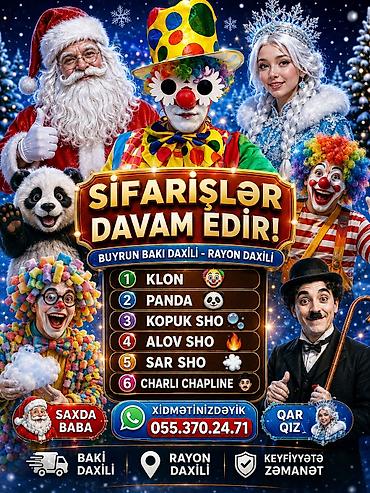 shaxta baba: Uşaq və ailə tədbirləri üçün əyləncə proqramları Xidmətlər: - Kloun — 1