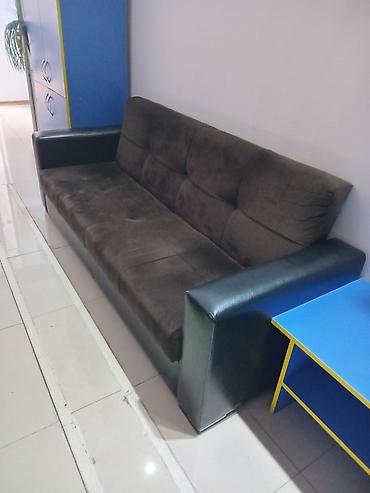 Ofis dəst mebeli: Ofis mebelləri dəsti - 3 nəfərlik qara rəngli dəri/kilkote divan - — 5