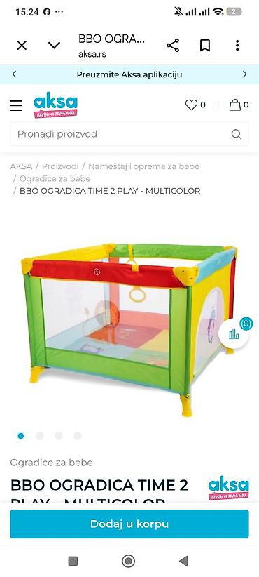 putni jastuk za decu: BBO ogradica Time 2 Play – Multicolor - Prostrana, stabilna ogradica — 1