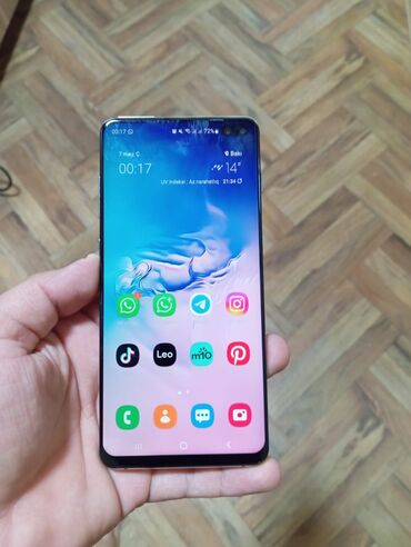 Samsung: Samsung Galaxy S10 Plus, 128 GB, rəng - Ağ, İki sim kartlı
