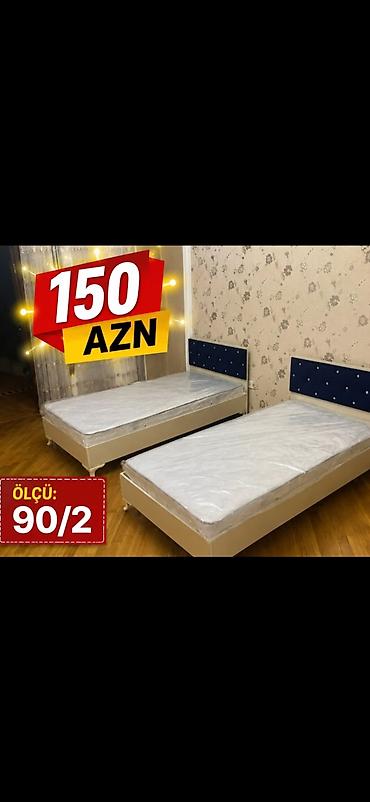 kohne mebel: Tək nəfərlik çarpayı – ölçü: 90/200 sm - Yataq ölçüsü: 90x200 sm — 1