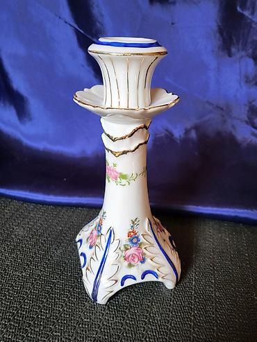 Ostali antikviteti: Vintaz svecnjak porcelanski. Porcelanaki nov svecnjak,perfektan — 3