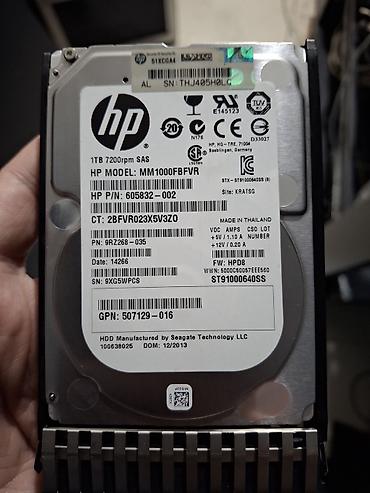 2 5 sata hdd: Daxili Sərt disk (HDD) HP, 1 TB, 7200 RPM, 2.5", İşlənmiş — 1