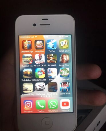 ayfon telefon: IPhone 4S, 64 GB, Ağ, Face ID, Barmaq izi, Simsiz şarj